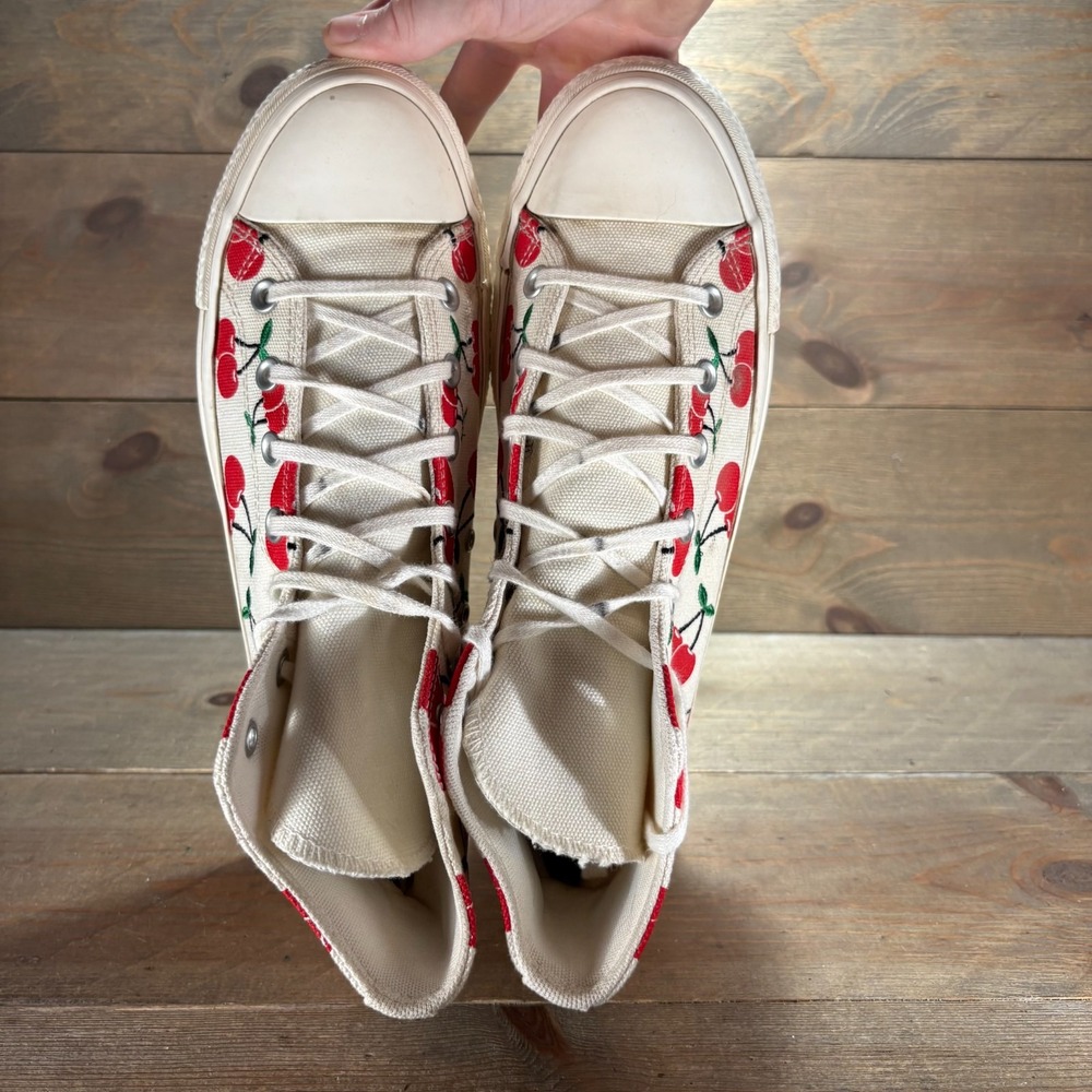 Converse Chuck Taylor Lift Womens size 10 shoes White Cherry Platform sneakers - Picture 6 of 9